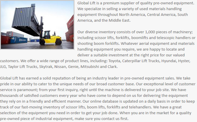 Global Lift Equipment El Cajon